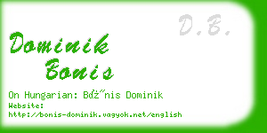 dominik bonis business card